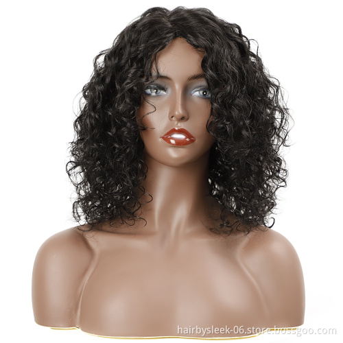 Rebecca fashion style fine Kinky Curly Wig heat resistant bob loose curl synthetic hair wigs short curly wave daily for women